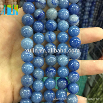 Perles en pierre gemme gros perles bleu Aventurine Jasper 4/6/8/10/12 / 14MM